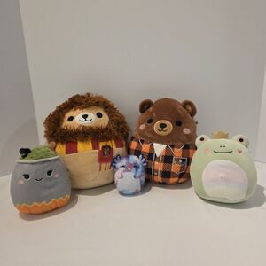 Squishmallow Lot Of 5 Omar Gryffindor Lion Fenra Halley Johanna Mini Smalls...